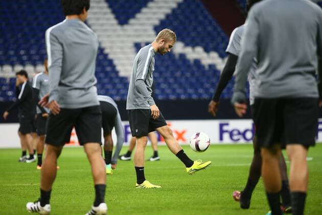 SOCCER - UEFA EL, Schalke vs RBS GELSENKIRCHEN,GERMANY,28.SEP.16 - SOCCER - UEFA Europa League, group stage, FC Schalke 04 vs Red Bull Salzburg, preview, training of RBS. Image shows Konrad Laimer (RBS). GEPAxpictures xFelixxRoittner
