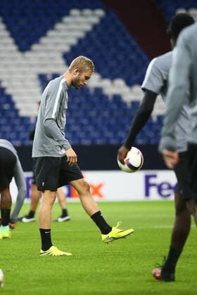 SOCCER - UEFA EL, Schalke vs RBS GELSENKIRCHEN,GERMANY,28.SEP.16 - SOCCER - UEFA Europa League, group stage, FC Schalke 04 vs Red Bull Salzburg, preview, training of RBS. Image shows Konrad Laimer (RBS). GEPAxpictures xFelixxRoittner