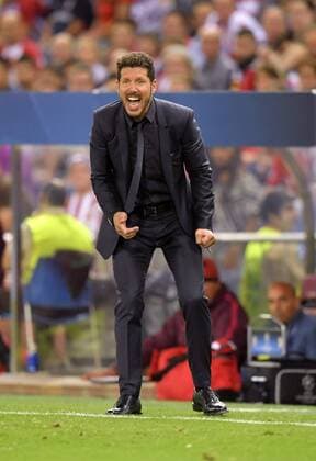 28.09.2016, Fussball Champions-League 2016 2017, Vorrunde 2.Spieltag, Atletico Madrid - FC Bayern München, im Estadio Vicente Calderon, Madrid. Trainer Diego Simeone (Atletico Madrid) in Rage. 