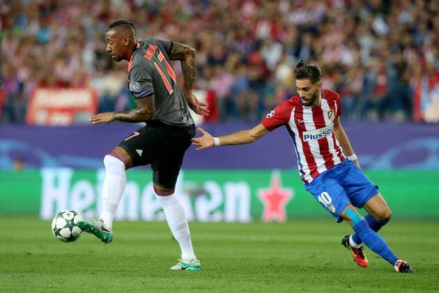 Jerome Boateng (FC Bayern Muenchen) Yannick Carrasco ( Atletico Madrid ), Atletico Madrid vs. FC Bayern Muenchen, Fussball, Champions League, 2. Spieltag, 28.09.2016, Madrid Copyright: xLANGERx xEibner-Pressefotox EP_hlr