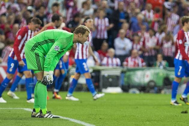 Manuel Neuer during the match of Group stage of Champions League Atletico de Madrid and Bayern Munich at Vicente Calderon Stadium in Madrid. September 28, 2016.  (20160928023)