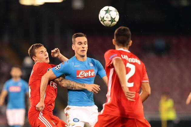 Arkadiusz Milik Napoli, Football Calcio UEFA Champions League 2016 2017 Group B. Napoli - Benfica Foto CesarexPurini Insidefoto cesarexpurini