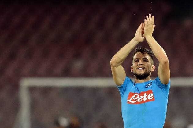 Dries Mertens Napoli, goal celebration Football Calcio UEFA Champions League 2016 2017 Group B. Napoli - Benfica Foto CesarexPurini Insidefoto cesarexpurini