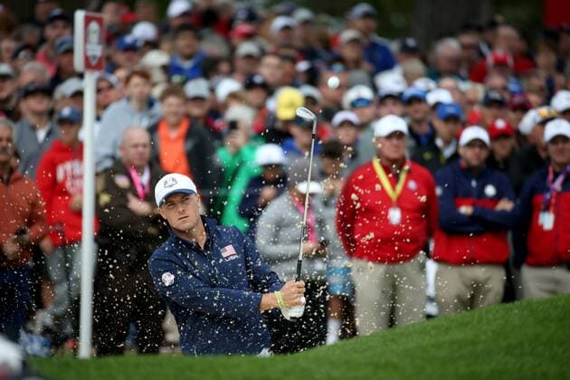GOLF - Ryder Cup 2016 CHASKA,MINNESOTA,USA,28.SEP.16 - GOLF - Ryder Cup, Hazeltine National Golf Club. Image shows Jordan Spieth (USA). GEPAxpictures xDanielxGoetzhaber