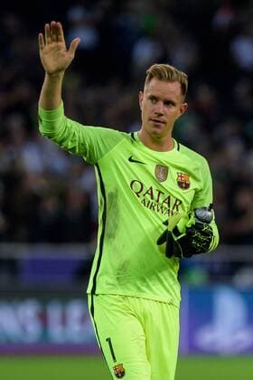 Torwart Marc-Andre ter Stegen FC Barcelona Barca 1) beim Champions League Spiel zwischen Borussia Moenchengladbach und dem FC Barcelona 28.09.2016 Moenchengladbach Copyright: xSchuelerx xEibnerx-xPressefotox