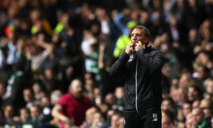 Football - 2016 2017 Champions League - Group C: Celtic vs Manchester City at Celtic Park Brendan Rodgers manager of Celtic. COLORSPORT LYNNE CAMERON 