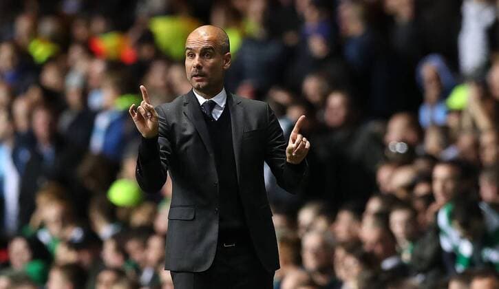 Football - 2016 2017 Champions League - Group C: Celtic vs Manchester City at Celtic Park Manchester City Manager Pep Guardiola COLORSPORT LYNNE CAMERON 