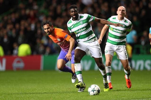 Football - 2016 2017 Champions League - Group C: Celtic vs Manchester City at Celtic Park Kolo Toure of Celtic and Nolito of Manchester City COLORSPORT LYNNE CAMERON 