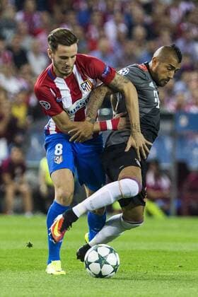 during the match of Group stage of Champions League Atletico de Madrid and Bayern Munich at Vicente Calderon Stadium in Madrid. September 28, 2016.  (20160928001)