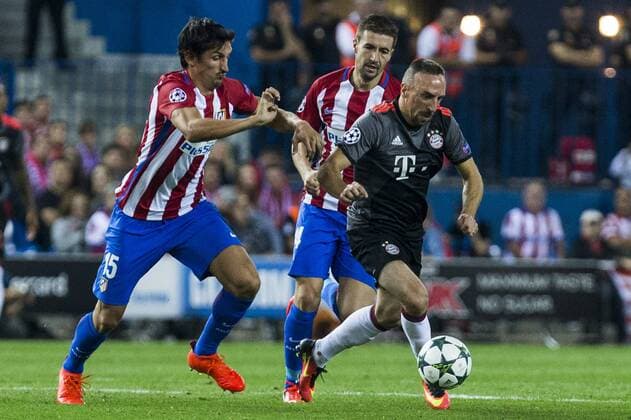 during the match of Group stage of Champions League Atletico de Madrid and Bayern Munich at Vicente Calderon Stadium in Madrid. September 28, 2016.  (20160928015)