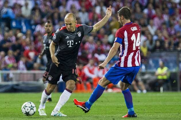 during the match of Group stage of Champions League Atletico de Madrid and Bayern Munich at Vicente Calderon Stadium in Madrid. September 28, 2016.  (20160928051)