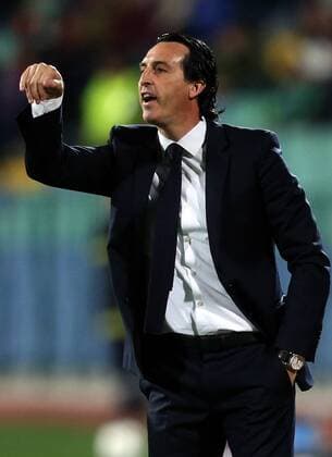 Fußball, CL, Ludogorets Razgrad - Paris St. Germain 28.09.2016 Sofia(Bulgaria) PFC Ludogorets-FC PSG Paris Saint Germain UEFA Champions League men s football Unai Emery FC PSG Paris Saint Germain coach :Str 