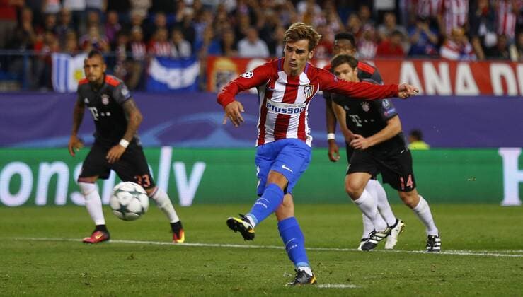Griezmann. Champions League match between Atletico MAdrid and Bayern Munich. In this picture, Griezmann. xAngelxRiverox 