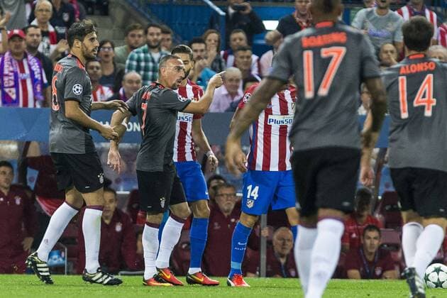 Bayern Munich s Franck Ribery during the match of Group stage of Champions League Atletico de Madrid and Bayern Munich at Vicente Calderon Stadium in Madrid. September 28, 2016.  (20160928029)