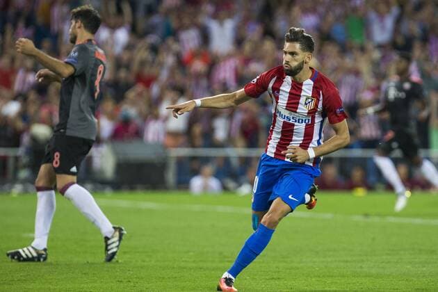 Atletico de Madrid s Yannick Ferreira Carrasco during the match of Group stage of Champions League Atletico de Madrid and Bayern Munich at Vicente Calderon Stadium in Madrid. September 28, 2016.  (20160928017)