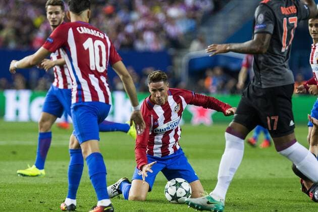 Atletico de Madrid s Fernando Torres during the match of Group stage of Champions League Atletico de Madrid and Bayern Munich at Vicente Calderon Stadium in Madrid. September 28, 2016.  (20160928032)