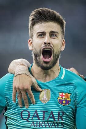 Torschütze Gerard Pique (Barca) 28.09.2016, Dortmund, Borussia Mönchengladbach vs. FC Barcelona Barca Â