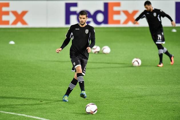Soccer player of PAOK Yevhen Shakhov in action during the training session prior to European Football League second round group J match: Slovan Liberec vs PAOK Thessaloniki in Liberec, Czech Republic, September 28, 2016. (CTKxPhoto RadekxPetrasek) CTKPhotoP201609280878601  PER 22