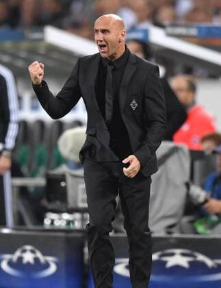 28.09.2016, Fussball UEFA Champions League 2016 17, Vorrunde, 2. Spieltag, Borussia Moenchengladbach - FC Barcelona Barca 1:2, Trainer Andre Schubert (Borussia Moenchengladbach)