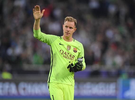 28.09.2016, Fussball UEFA Champions League 2016 17, Vorrunde, 2. Spieltag, Borussia Moenchengladbach - FC Barcelona Barca 1:2, Torwart Marc Andre ter Stegen (FC Barcelona)