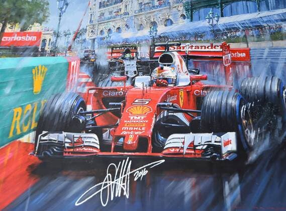 , Grosser Preis von Malaysia 2016, das signierte Bild von Sebastian Vettel Motorsport, Formel 1, 29.09.2016, Sepang Copyright: xAndre Eibner-Pressefotox EP_ANS