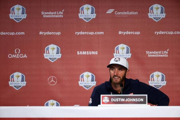 Golf, Ryder Cup 2016 in Chaska, Dustin Johnson Pressekonferenz GOLF - Ryder Cup 2016 CHASKA,MINNESOTA,USA,29.SEP.16 - GOLF - Ryder Cup, Hazeltine National Golf Club, press conference PK Pressekonferenz Image shows Dustin Johnson (USA). GEPAxpictures xDanielxGoetzhaber