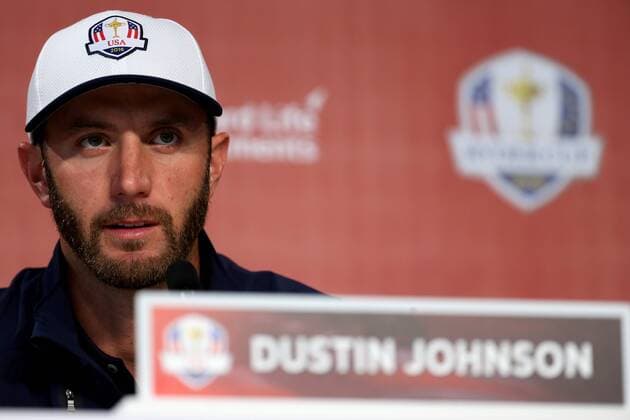 Golf, Ryder Cup 2016 in Chaska, Dustin Johnson Pressekonferenz GOLF - Ryder Cup 2016 CHASKA,MINNESOTA,USA,29.SEP.16 - GOLF - Ryder Cup, Hazeltine National Golf Club, press conference PK Pressekonferenz Image shows Dustin Johnson (USA). GEPAxpictures xDanielxGoetzhaber
