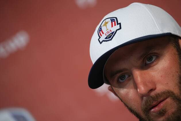 Golf, Ryder Cup 2016 in Chaska, Dustin Johnson Pressekonferenz GOLF - Ryder Cup 2016 CHASKA,MINNESOTA,USA,29.SEP.16 - GOLF - Ryder Cup, Hazeltine National Golf Club, press conference PK Pressekonferenz Image shows Dustin Johnson (USA). GEPAxpictures xDanielxGoetzhaber