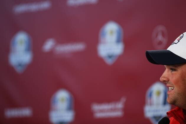 GOLF - Ryder Cup 2016 CHASKA,MINNESOTA,USA,29.SEP.16 - GOLF - Ryder Cup, Hazeltine National Golf Club, press conference PK Pressekonferenz Image shows Patrick Reed (USA). GEPAxpictures xDanielxGoetzhaber