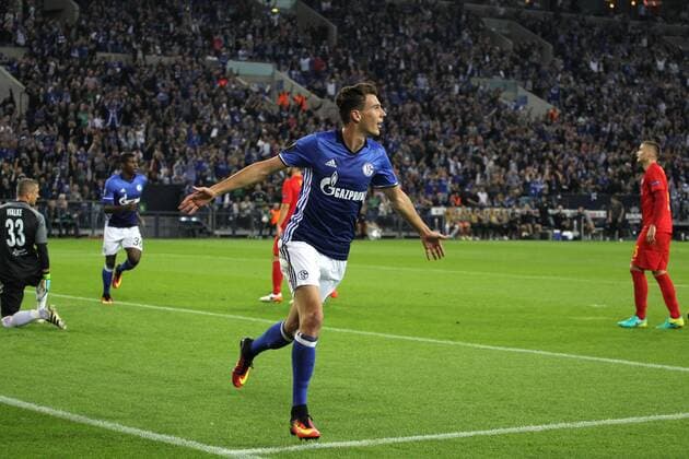 29.09.2016, Fussball UEFA Europa League, 2016 17, 2. Spieltag, FC Schalke 04 - RB Salzburg, Leon GORETZKA (FC Schalke 04) jubelt