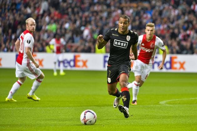 Standard s Matthieu Dossevi pictured in action during a game of the second day of the group stage of the Europa League competition between Dutch soccer team Ajax Amsterdam and Belgian club Standard de Liege, in Amsterdam, The Netherlands, Thursday 29 September 2016. NICOLASxLAMBERT  x04943691x