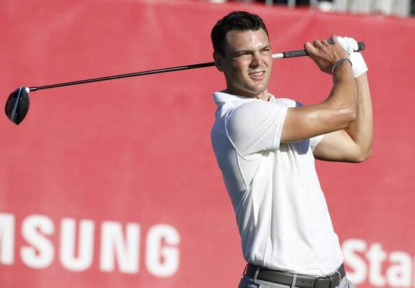 September 29, 2016: Chaska, MN, USA; Martin Kaymer tees off on the first hole during practice for the 2016 Ryder Cup at Hazeltine National Golf Club in Chaska, MN. (Photo by Brian Spurlock Icon Sportswire) GOLF: SEP 29 PGA Golf Herren - Ryder Cup - 3rd Day Practice Round Icon16092929 EDITORIAL USE ONLY