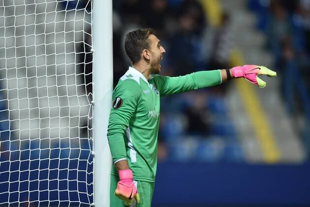Goalkeeper of PAOK Panagiotis Glykos during the European Football League second round, group J match FC Slovan Liberec vs PAOK FC Thessaloniki in Liberec, Czech Republic, September 29, 2016. (CTKxPhoto RadekxPetrasek) CTKPhotoP201609290988301  PER 3