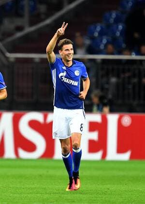Fussball, UEFA Europa League, Saison 2016 2017, Spieltag 2, FC Schalke 04 vs Red Bull Salzburg, 29.09.2016, SchalkeArena, Gelsenkirchen , Leon Goretzka S04 jubel