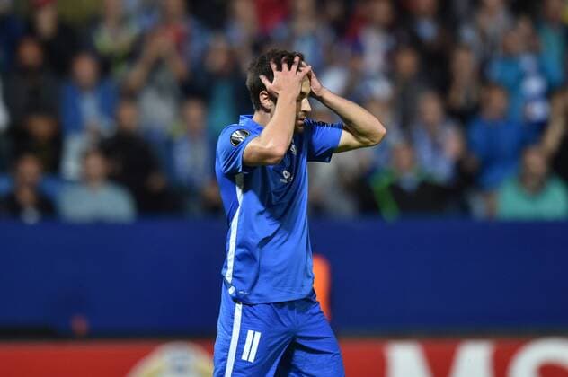 David Hovorka of Liberec during the European Football League second round, group J match FC Slovan Liberec vs PAOK FC Thessaloniki in Liberec, Czech Republic, September 29, 2016. (CTKxPhoto RadekxPetrasek) CTKPhotoP201609290997001  PER_3900