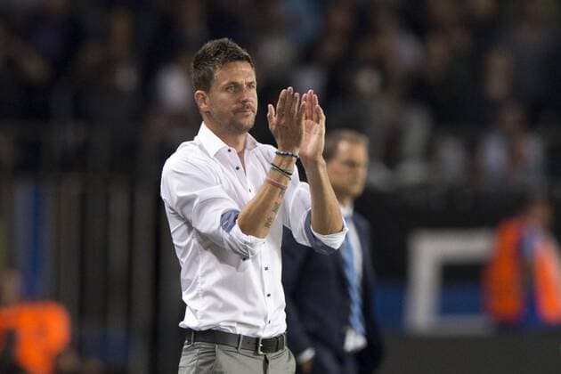 From left: coach of Sparta David Holoubek and coach of Milan Frank de Boer during the European Football League second round group K match, Sparta Praha vs Inter Milan in Prague, Czech Republic, September 29, 2016. (CTKxPhoto MichalxKamaryt) CTKPhotoP201609290991701  kmt 9