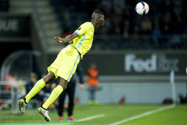 Gent s Kalifa Coulibaly pictured in action during a game on the second day of the group stage (group H) of the Europa League competition between Belgian club KAA Gent and Turkish club Atiker Konyaspor, Thursday 29 September 2016, in Gent. JASPERxJACOBS  x04943785x