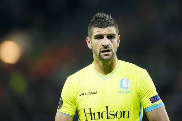 Gent s Stefan Mitrovic pictured during a game on the second day of the group stage (group H) of the Europa League competition between Belgian club KAA Gent and Turkish club Atiker Konyaspor, Thursday 29 September 2016, in Gent. JASPERxJACOBS  x04943787x
