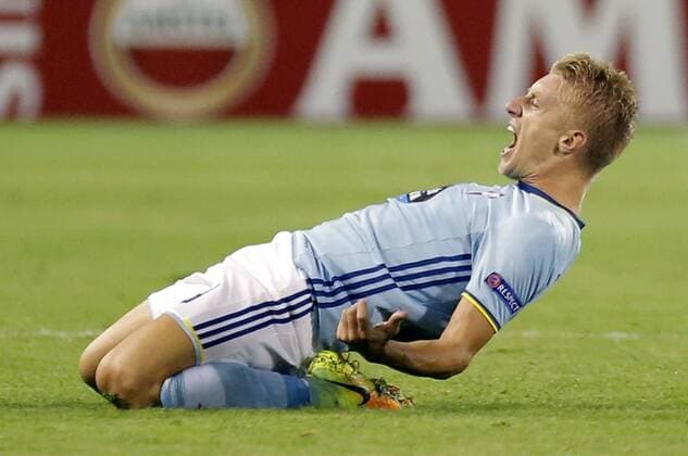 Bilder des Tages - SPORT Celta de Vigo s midfielder John Guidetti celebrates a goal during the UEFA Europa League group G match between Celta de Vigo and Panathinaikos held at the Balaidos Stadium in Vigo, Spain, on 29 September 2016. CELTA - PANATHINAIKOS !ACHTUNG: NUR REDAKTIONELLE NUTZUNG!  20160929-636107800856243521