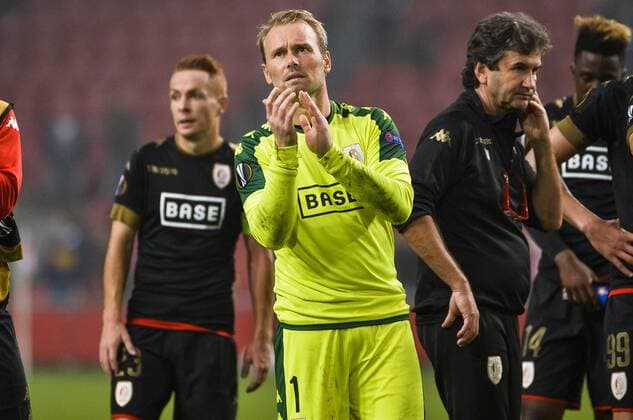 Standard s goalkeeper Jean-Francois Gillet pictured during a game of the second day of the group stage of the Europa League competition between Dutch soccer team Ajax Amsterdam and Belgian club Standard de Liege, in Amsterdam, The Netherlands, Thursday 29 September 2016. NICOLASxLAMBERT  x04943842x