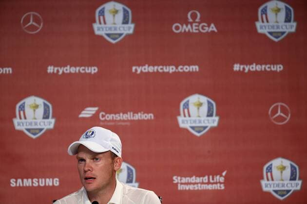 GOLF - Ryder Cup 2016 CHASKA,MINNESOTA,USA,29.SEP.16 - GOLF - Ryder Cup, Hazeltine National Golf Club, press conference PK Pressekonferenz Image shows Danny Willett (ENG). GEPAxpictures xDanielxGoetzhaber