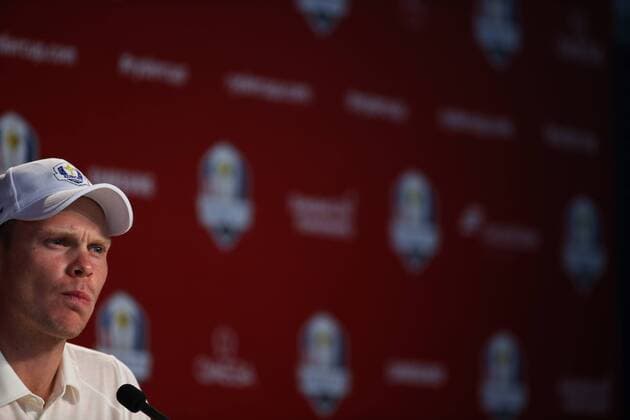 GOLF - Ryder Cup 2016 CHASKA,MINNESOTA,USA,29.SEP.16 - GOLF - Ryder Cup, Hazeltine National Golf Club, press conference PK Pressekonferenz Image shows Danny Willett (ENG). GEPAxpictures xDanielxGoetzhaber