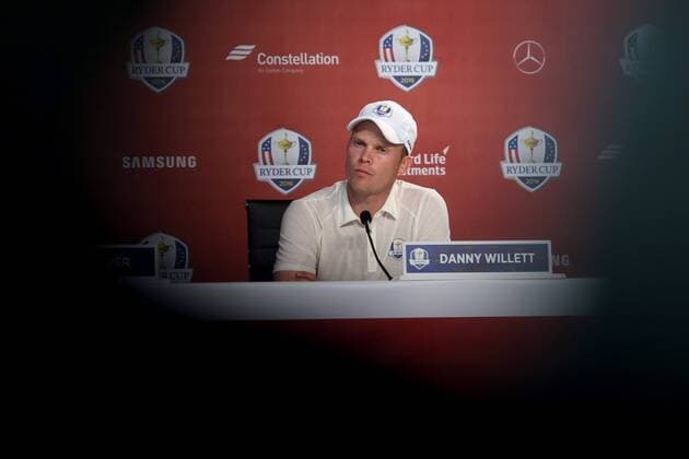 GOLF - Ryder Cup 2016 CHASKA,MINNESOTA,USA,29.SEP.16 - GOLF - Ryder Cup, Hazeltine National Golf Club, press conference PK Pressekonferenz Image shows Danny Willett (ENG). GEPAxpictures xDanielxGoetzhaber