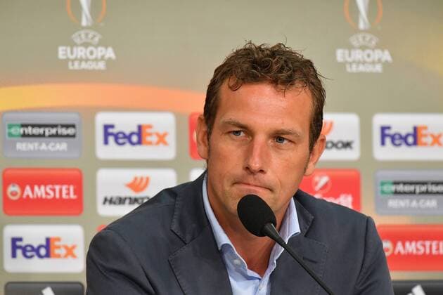GER, UEFA EL, FC Schalke 04 (GER) vs. RB Salzburg (AUT) 29.09.2016, Veltins-Arena , Gelsenkirchen , UEFA Europa Leaque, Gruppe I, im Bild: Pressekonferenz nach dem Spiel Markus Weinzierl (Trainer FC Schalke 04) Foto © nordphoto Meuter nordphotox xMeuter
