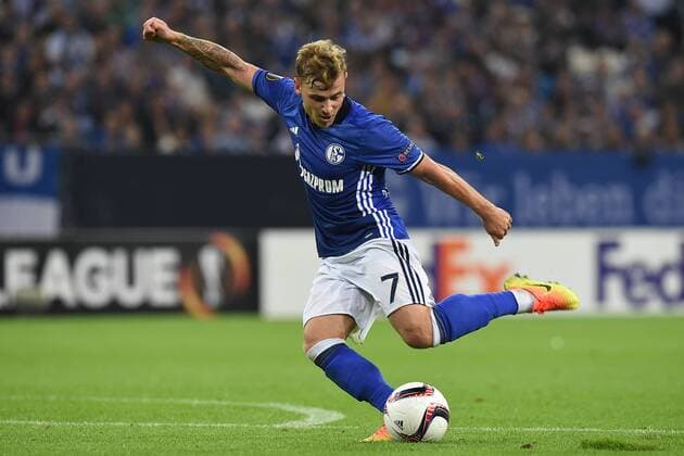 Fußball Europa League Gruppenphase 2. Spieltag Schalke 04 - Red Bull Salzburg am 29.09.2016 in der Veltins Arena in Gelsenkirchen Max Meyer ( Schalke ) xRx