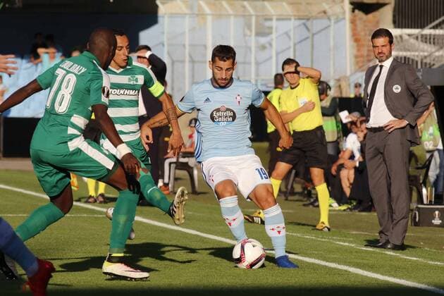 Fußball, EL, Celta de Vigo - Panathinaikos Athen Jonny. Europa League match between Celta Vigo and Panathinaikos Athen. In this picture, Jonny. xJORGExLANDINx 