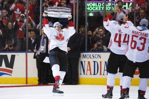 Kanadas Sidney Crosby - Toronto - Eishockey, World Cup of Hockey, Nationalteam Länderspiel, Finale, Europa vs. Kanada.  Copyright: JOELxMARKLUND BB160929JM025