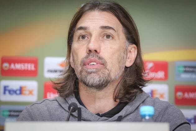 UEFA Europe League: Gabala - FSV Mainz 05 Head coach of FSV Mainz 05, Martin Schmidt , speaks during a press conference PK Pressekonferenz at the 8km stadium stadium in Baku, Azerbaijan, 29 September 2016.  AzizxKarimovx xPacificxPress