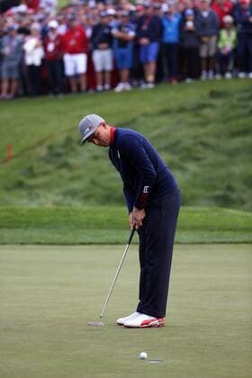 GOLF - Ryder Cup 2016 CHASKA,MINNESOTA,USA,30.SEP.16 - GOLF - Ryder Cup, Hazeltine National Golf Club. Image shows Rickie Fowler (USA). GEPAxpictures xDanielxGoetzhaber