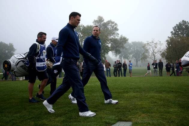 GOLF - Ryder Cup 2016 CHASKA,MINNESOTA,USA,30.SEP.16 - GOLF - Ryder Cup, Hazeltine National Golf Club. Image shows Martin Kaymer (GER) and Sergio Garcia (ESP). GEPAxpictures xDanielxGoetzhaber